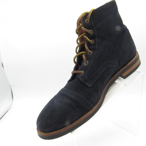 SuitSupply Sz 11 Black Suede Cap Toe Boots C3B B13 main image 8